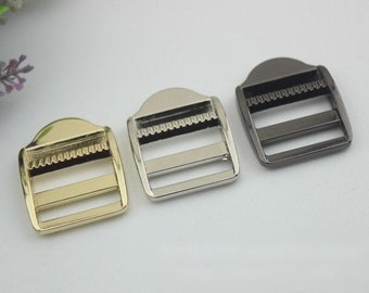 Ladder Lock Buckle 25mm 1" Metal Tension Lock On Strap Slider Strap Belt Adjuster Bag Hardware Gold Silver Handmade Purse Handbag Making