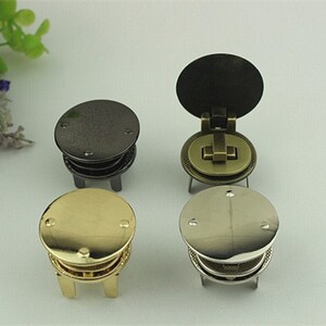 Rund Drehverschluss 35mm Geldbörse Charm Organizer Gepäck Hardware Antik Gold Verschluss und Schlüsselverschluss Kleine Tasche Clutch Metall Zubehör Bulk