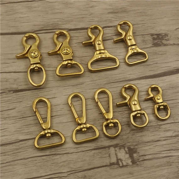 Solid Brass Eye Bolt Scissor Snap Square Trigger Eye Swivel Hook