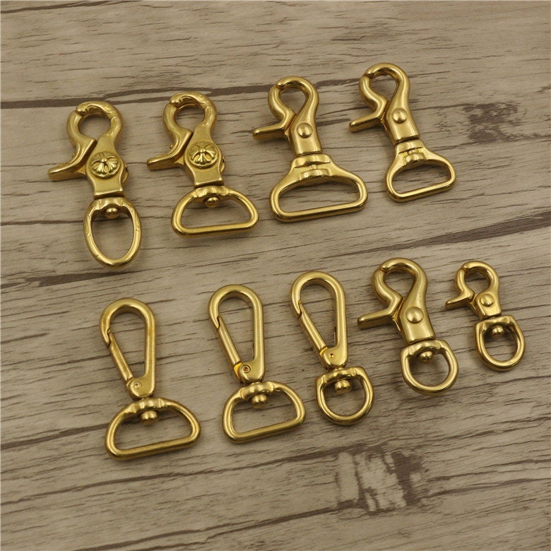Solid Brass Eye Bolt Scissor Snap Square Trigger Eye Swivel Etsy