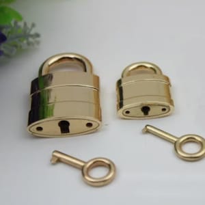Cadenas et clé 1 1/8 1 3/4 « 30 45mm Serrure de boîte à bijoux Petit cadenas à bagages Sac à main robuste Sac à main Sac à main Fabrication de meubles Matériel en vrac