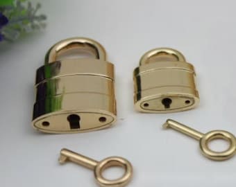 Vorhängeschloss und Schlüssel 1 1/8 1 3/4 "30 45mm Schmuckschatulle Schloss Kleines Gepäck Vorhängeschloss Schwere Geldbörse Handtasche Tasche Möbelherstellung Hardware Bulk