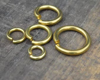 Anneaux ouverts en laiton massif, connecteur 5 à 26 mm, calibre 18 16 12 10 8, 7 couleurs, bijoux à bricoler soi-même, trouver des bijoux à bricoler, trouver du matériel robuste
