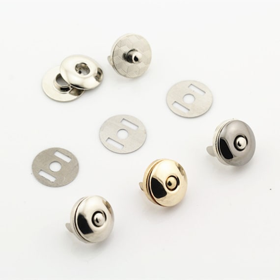 Round Magnetic Snaps Closures Button Clasps Handbag Purse Bag Clothes Set  Sewing Leather Hand Bag Silver Gold Bronze 17 Mm 11/16 Inch 