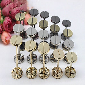 Metall Geldbörse Hantel Schraube Niet Bolzen Post Stecker Hantel Schnalle Cap Rad Flachkopf Strap Halter Leathercraft Hardware Tasche Reparatur