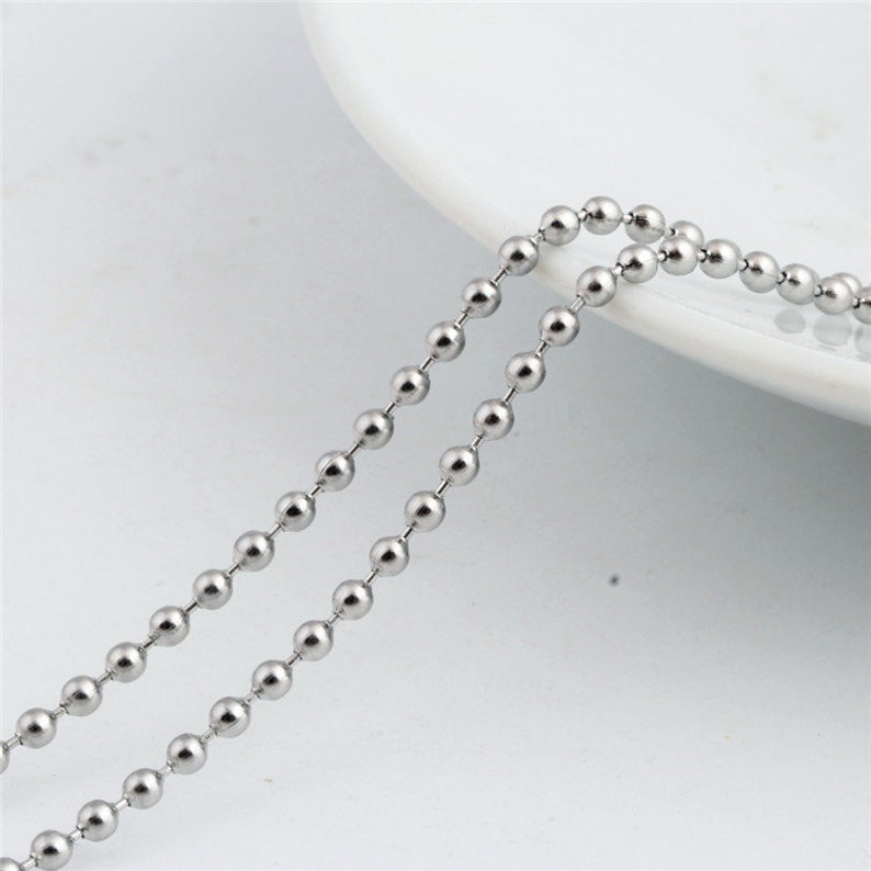 Stainless Steel Ball Chain 1.2 1.5 2 2.4 3 3.2 4 4.5 5 6 8 Mm Etsy