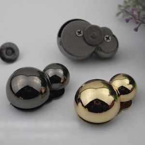 Botón de bloqueo de bolsa magnético de 40 mm, 1 5/8", organizador de monedero, herrajes para equipaje, cierre dorado y negro, bolso pequeño, bolso de mano de metal, bricolaje, venta al por mayor