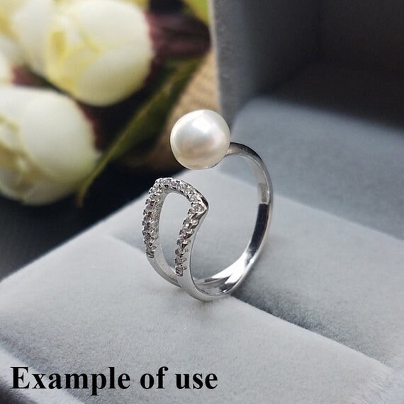 Ring Setting Blank 6.5mm 1pc 1.5g 925 Sterling Silver Etsy UK