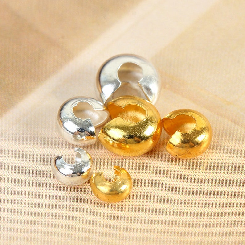 Brass Open Crimp Bead Knot Cover 3mm 4mm 5mm 1/8 Etsy