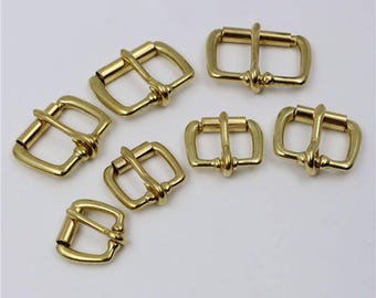Boucle à ardillon en laiton massif 13 16 20 22 25 29 32 Barre de ceinture de 38 mm Collier ardillon simple licou Bride de sandale Réparation d'artisanat en cuir