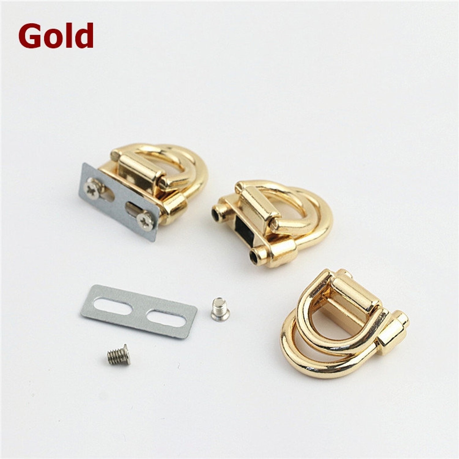 Strap Chain Handles Connector 1/2 Inch 13mm Lock Buckle Gold Black ...