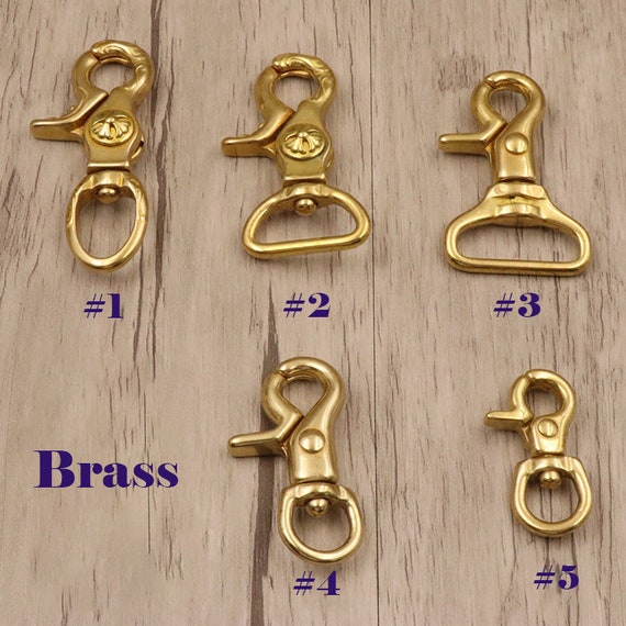 Heavy duty gold solid brass swivel snap hook , 8mm 10mm 15mm small trigger  snap