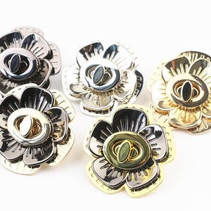 Blumen Turn Lock 48mm 1 7/8 "Metall Geldbörse Twist-Lock-Verschluss Hochleistungshandtasche Tasche Herstellung Ersatz Hardware Zubehör Großhandel Schüttgut