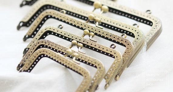 Purse Frame 2 1/2 - 8 Inches 6-20cm Antique Bronze Metal Vintage