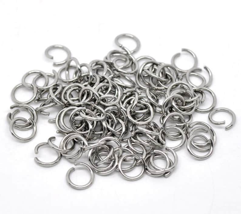 Stainless Steel Open Jump Rings 10-30mm 12 10 8 Gauge Dull Silver Color OD Connector Wire Chainmail Chainmaille Weave Jewelry Hardware DIY image 10
