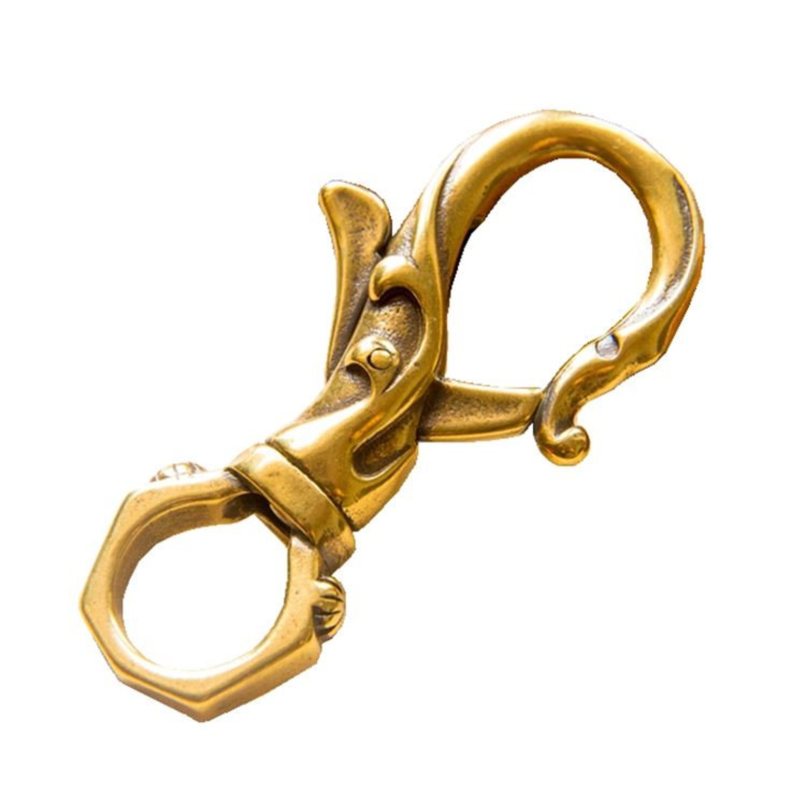 Solid Brass Swivel Eye Bolt Snap 2 1/4 Hook Fob Clip Etsy