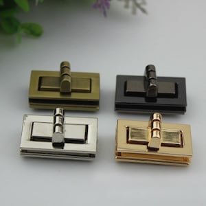 Rechteck Twist Turn Lock 31mm Geldbörse Charm Organizer Gepäck Hardware Antik Gold Schloss und Schlüssel-Verschluss Kleine Tasche Clutch Metall Zubehör