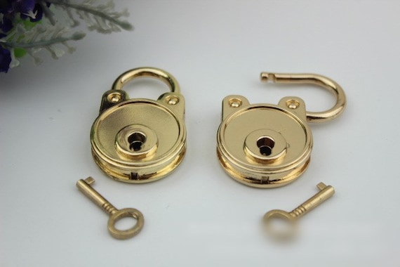 Round Padlock and Key 1 3/4