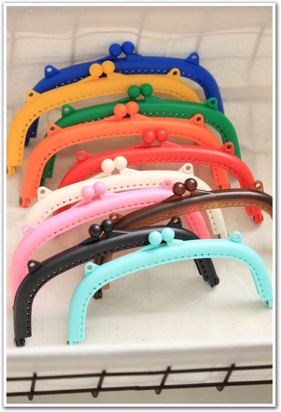 Multicolor Purse Frame Plastic Color Pattern Snap Clasp for Bag