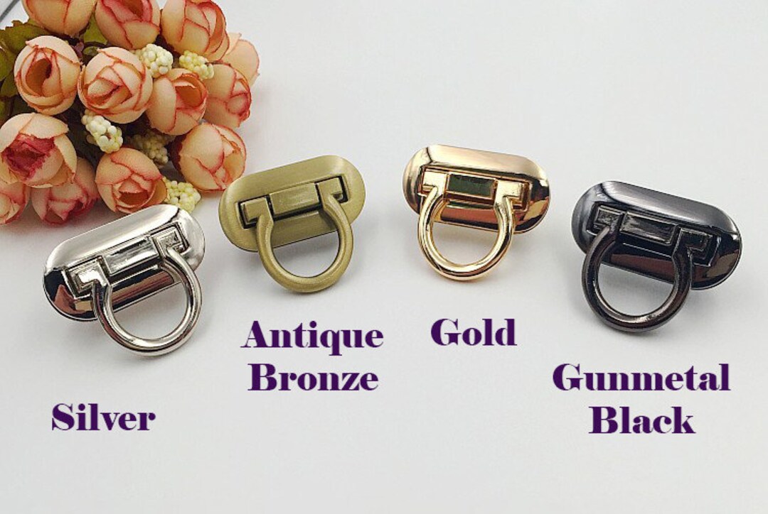 Wallet Latch Oval Twist Turn Purse Lock 15 30 Mm Metal Bag Clutch Wallet Closure ...