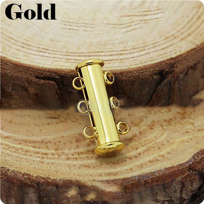 Brass Multistrand Tube Bar Slide Lock Clasp 2 3 4 5 Etsy