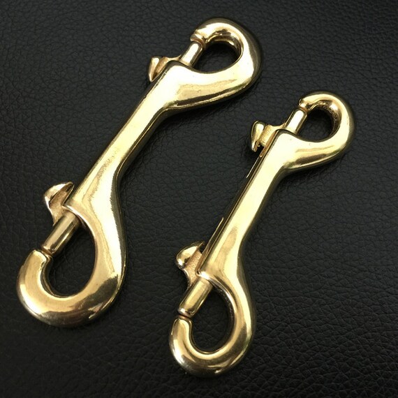 Solid Brass Double End Trigger Snap Hook Bag Key Keychain Metal Clips  Luggage Clip Hook Heavy Duty End Pet Tie Leathercraft Wholesale Bulk -   Canada