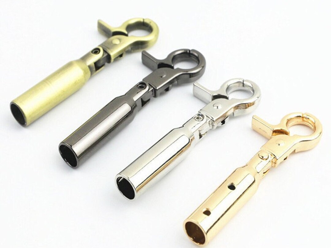 Cord Strap End Cap Handles Connector 1/4 Inch 8mm Lock Buckle Gold