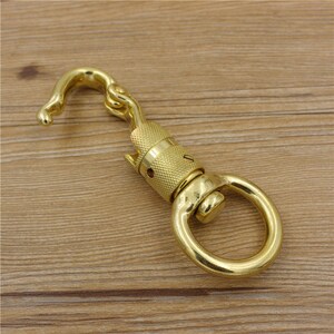 30mm Hinged Brass Panic Snap For Horsemanship - Replacement Twist Snap For Lead Ropes