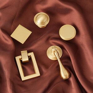 Knurled Solid Brass Cabinet Drawer Pulls Knobs Handles Modern ...