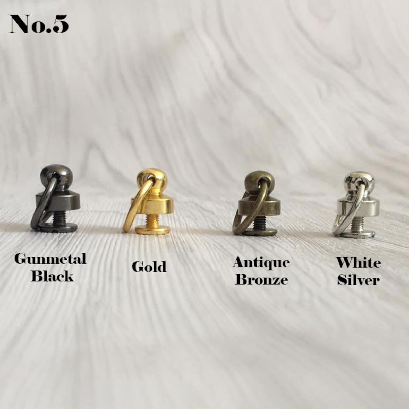 Solid Brass Screw Connector Back Stud Round Rivet Lanyard Buckle Pull ...