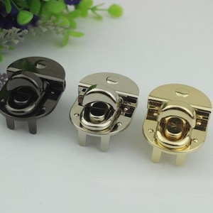 Oval Drehverschluss 45mm 1 3/4" Portemonnaie Charm Organizer GepäckZubehör Antik Gold Verschluss und Schlüsselverschluss kleine Tasche Clutch Metall Zubehör