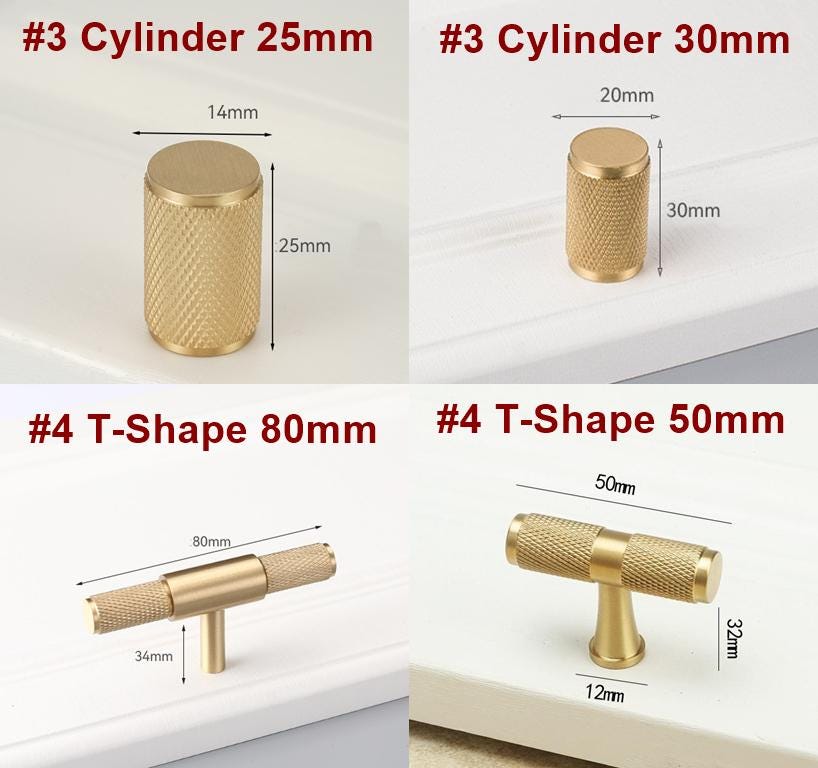 Solid Brass Drawer Pulls Knobs Handle MCM Mid Century Modern Handmade ...