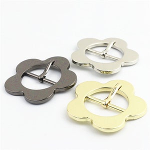 Hebilla de cinturón con pasador de flores 1 1/4 "32mm, hebilla de barra central resistente, bolso de mano, nociones de reemplazo, Hardware al por mayor a granel