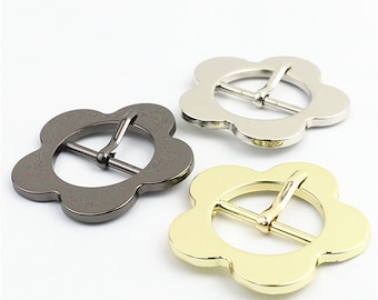 Flower Pin Belt Buckle 1 1/4" 32mm Heavy Duty Center Bar Buckle Handbag Bag Making Replacement Notions Hardware Wholesale Bulk