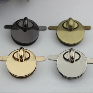 Runde Drehverschluss 1" 25mm Geldbörse Charm Organizer Gepäck Hardware Antik Gold Verschluss und Schlüsselverschluss kleine Tasche Clutch Metall Zubehör