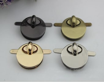 Round Twist Turn Lock 1" 25mm Purse Charm Organizer Luggage Hardware Antique Gold Lock And Key Closure Small Bag Clutch Metal Accessories