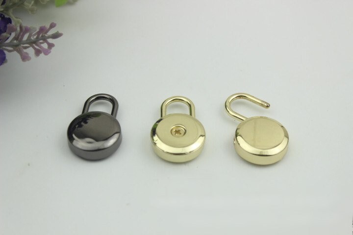 Round Keyless Switch Padlock 28mm Charm Organizer Luggage Hardware Gold Closure Small Bag Clutch Metal Accessories Wholesale