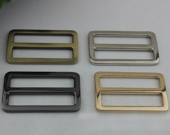 Rectangle Purse Strap Slider Metal Connector Double Loop Slide Buckle Adjuster Keeper Ring 25 40mm 1 1 5/8" Belt Webbing Purse Hardware