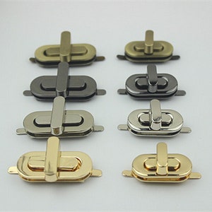 Oval Turn Lock 1 1/4 1 5/8&quot; 32 42mm Metal Purse Twist Lock Closure Heavy Duty Handbag Bag Making Replacement Hardware Accessories Wholesale