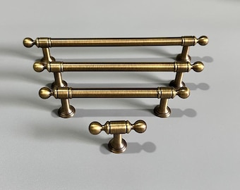 Vintage Antik aus massivem Messing Kabinett zieht klassische Schubladengriffe für Küche Badezimmer Kommode Schrank Schrank Möbel Dekor Upgrade