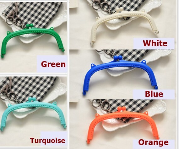 Multicolor Purse Frame Plastic Color Pattern Snap Clasp for Bag