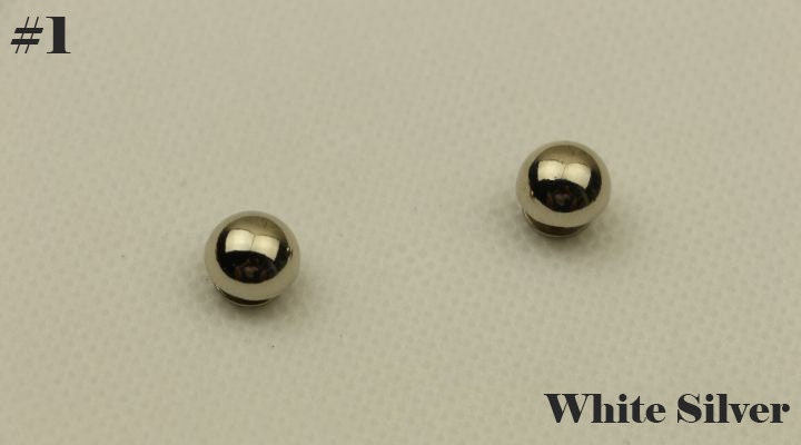 Set Of 10 Bullet Shaped Metal Rivet Studs - 1-3/8" X 3/8", Antique Silver Finish For Leather Craft