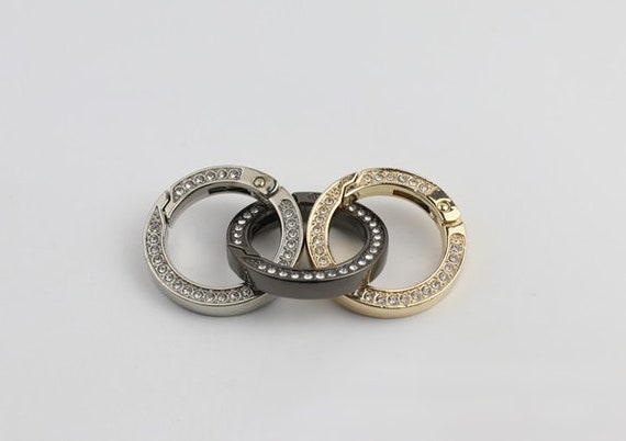 12 Moschettoni A Molla - Anelli Portachiavi Robusti E Pratici (28mm, Nero) - Foto 5