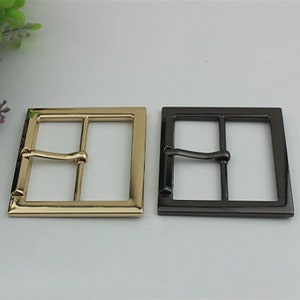 Große Quadratische Mittelleiste Metallschnalle 50mm 2" für Gürtel Silber Gold Schwarz Bronze Handgemachte Hardware Geldbörse Tasche Vintage DIY