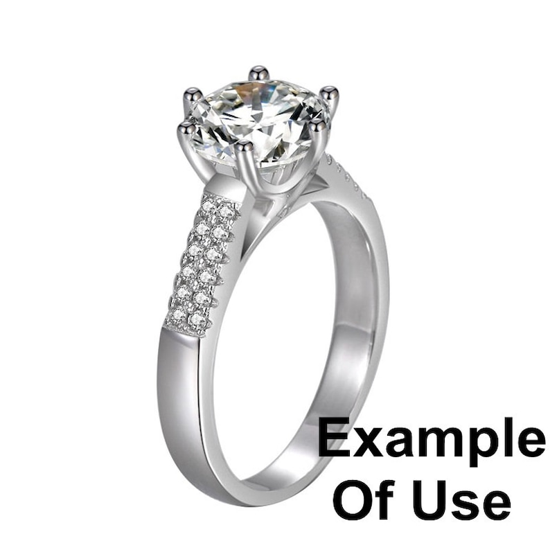 SALE Round Diamond Ring Setting 9 mm Rose White Gold Sterling Silver 925 Six Prongs One Stone Holder Unique Custom Love Engagement Blanks