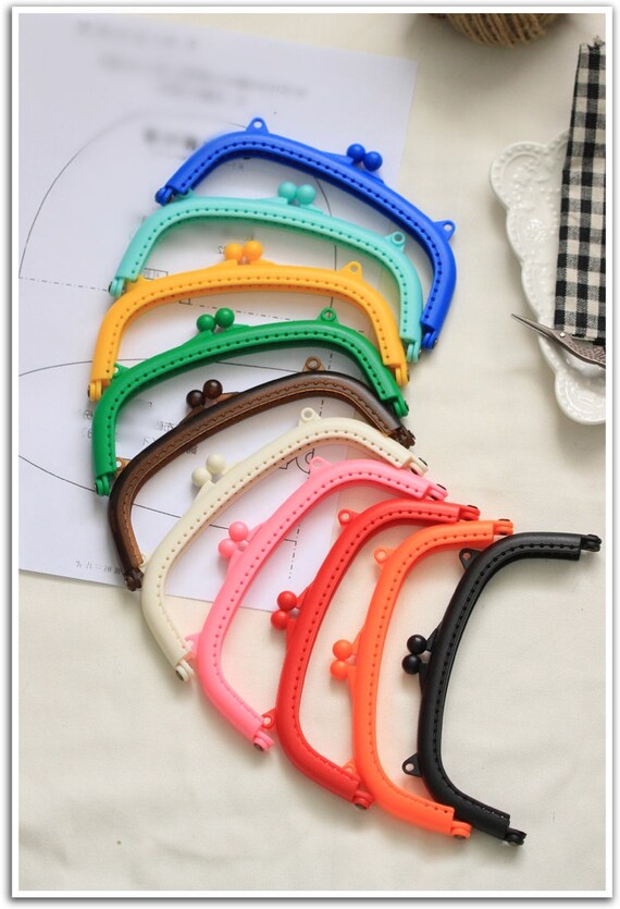 Multicolor Purse Frame Plastic Color Pattern Snap Clasp for Bag