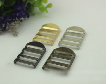 Ladder Lock Buckle 25 mm 1" Metal Tension Lock On Strap Slider Strap Belt Adjuster Bag Hardware Gold Silver Handmade Purse Handbag Making