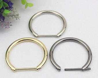 O D Ring Round Screw In Shackle Horseshoe Buckle Purse Strap Connector Metal Adjuster 30 mm 1 1/4 Inches Belt Webbing Purse Hardware Bulk
