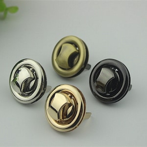 Turn Lock 1 1/4&quot; 31mm Metal Purse Twist Lock Closure Heavy Duty Handbag Bag Making Replacement Hardware Accessories Wholesale Bulk