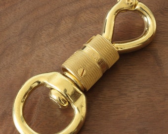 Brass Solid Twist Snap 27 x 105 mm Hinged Panic Screw 1 x 4 inch Reins Rope Heavy Duty Horsemanship Replacement Leathercraft Wholesale Bulk